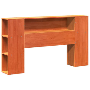 Sängram utan madrass vaxbrun 160x200 cm massiv furu