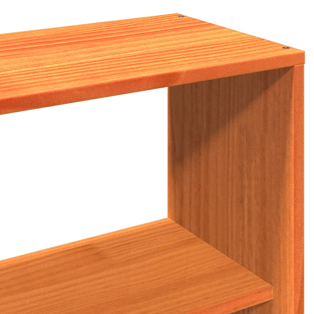 Sängram utan madrass vaxbrun 120x190 cm massiv furu