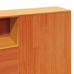 Sängram utan madrass vaxbrun 180x200 cm massiv furu