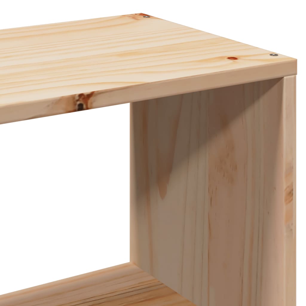 Säng med bokhylla utan madrass 90x200 cm massiv trä