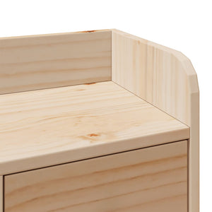 Säng med bokhylla utan madrass 90x200cm massiv furu