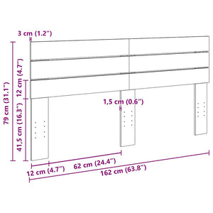 Sänggavel 160 cm massivt trä ek