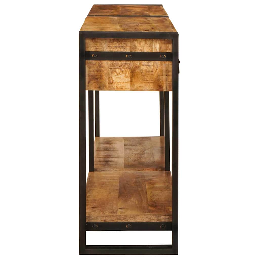 Konsolbord 2 pcs Brun 161 x 33 x 75 cm Massivt mangoträ