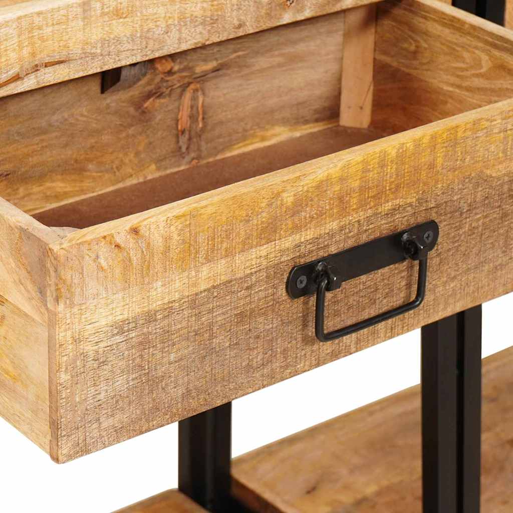 Konsolbord 2 pcs Brun 200 x 33 x 75 cm Massivt mangoträ