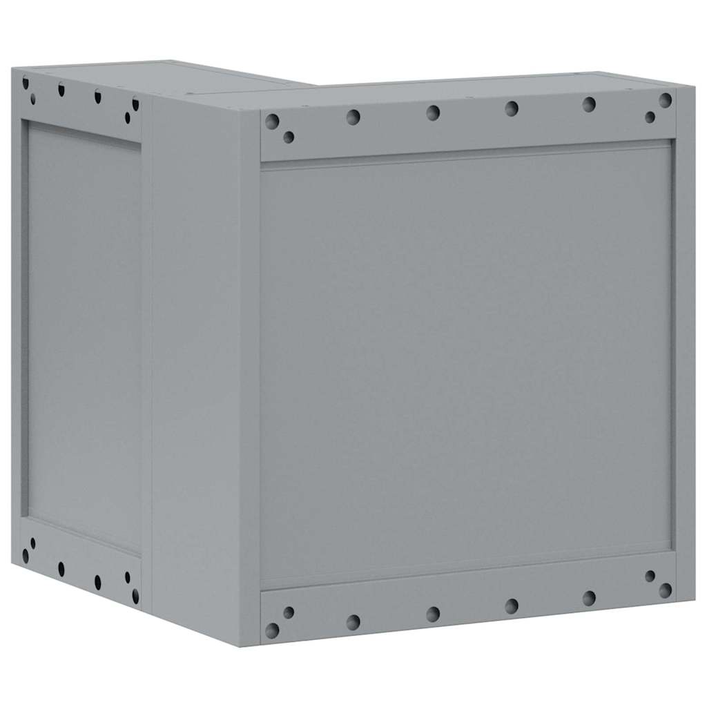 Verktygsskåp med hylla med lagring Röd och Grå 55 x 55 x 55 cm