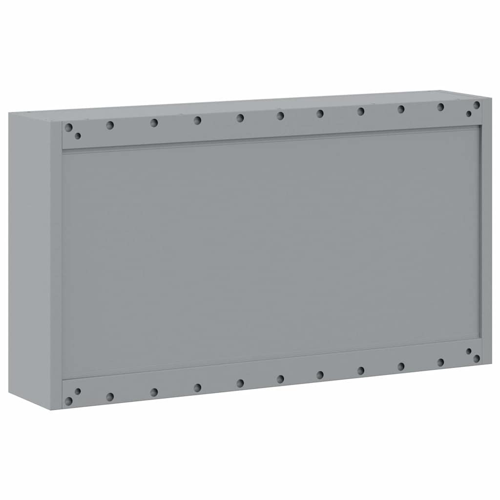 Verktygsskåp med hylla med lås Svart och Grå 50 x 20 x 55 cm