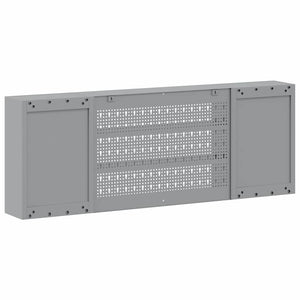 Verktygsskåp med hylla med lås Svart och Grå 50 x 20 x 55 cm