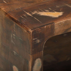 TV-skåp Flerfärgsdesign 80 x 30 x 25 cm Massivt återvunnet trä