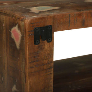 TV-skåp Flerfärgsdesign 80 x 30 x 25 cm Massivt återvunnet trä