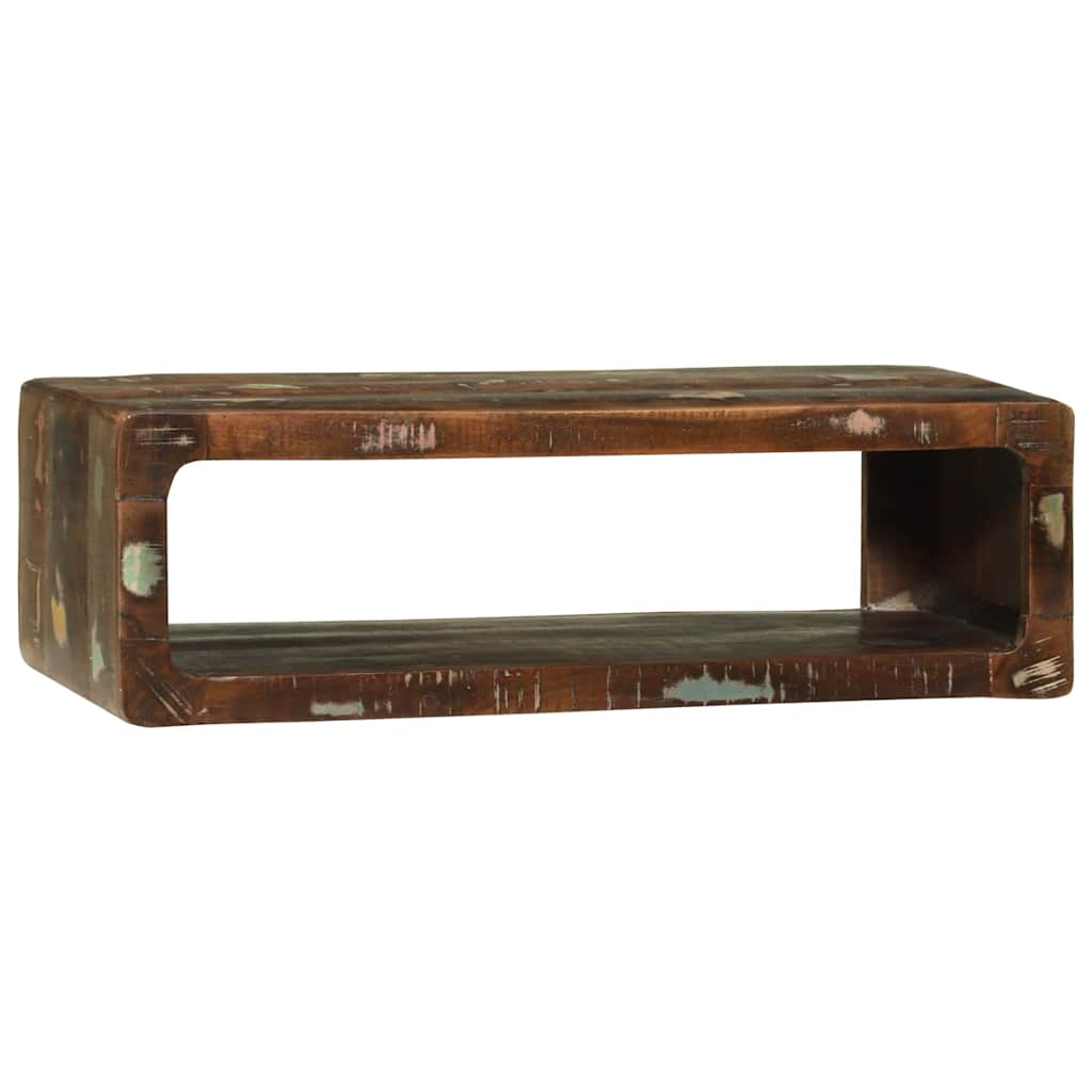 TV-skåp Flerfärgsdesign 80 x 30 x 25 cm Massivt återvunnet trä