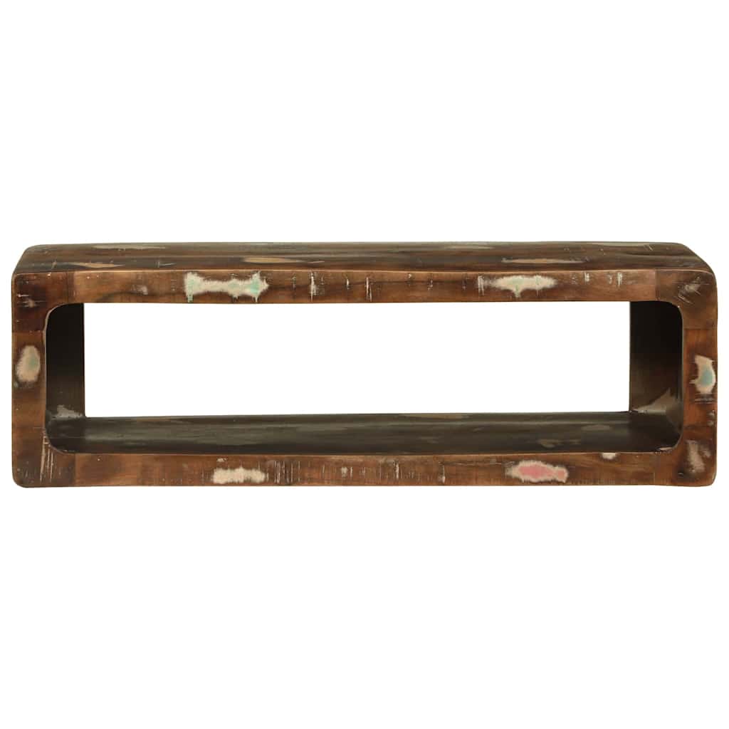 TV-skåp Flerfärgsdesign 80 x 30 x 25 cm Massivt återvunnet trä