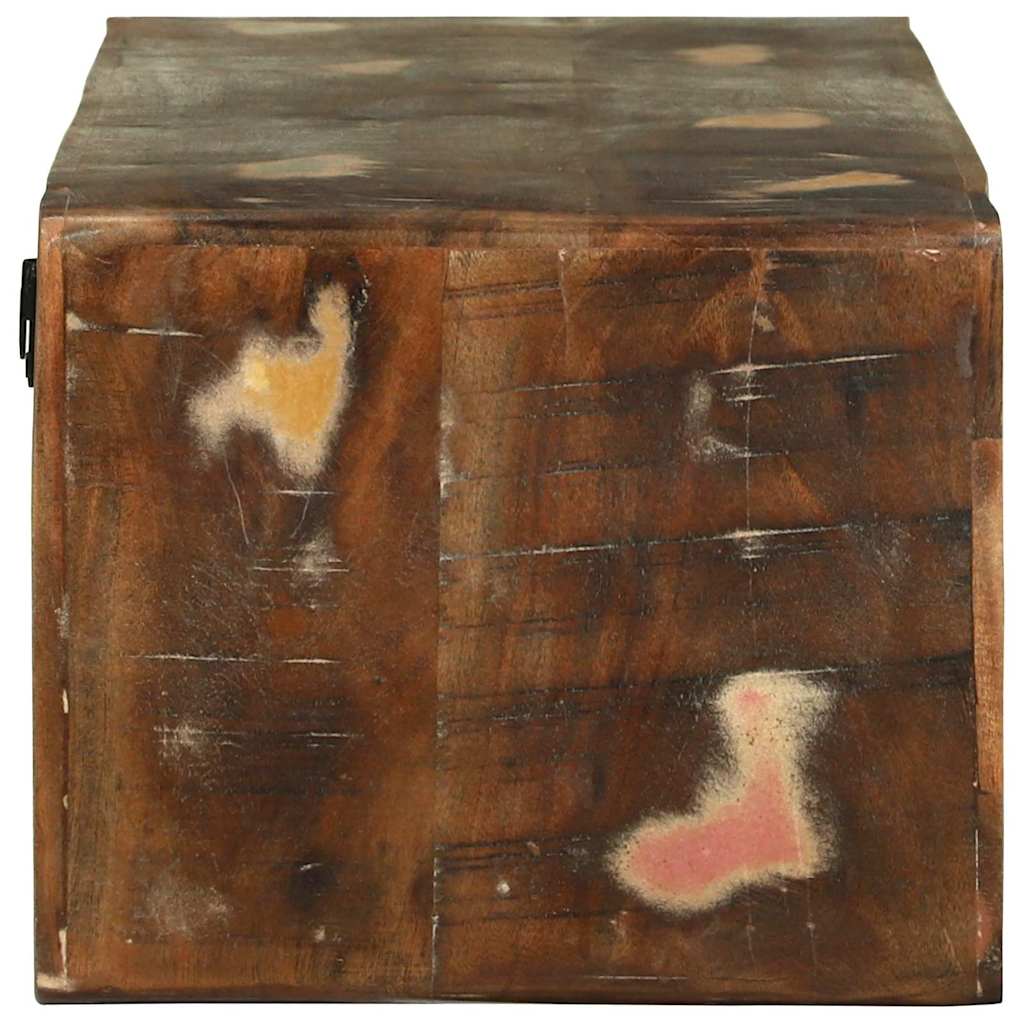 TV-skåp Flerfärgsdesign 80 x 30 x 25 cm Massivt återvunnet trä