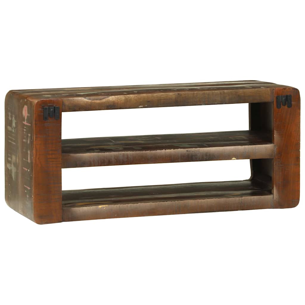 TV-skåp Flerfärgsdesign 80 x 32 x 36 cm Massivt återvunnet trä