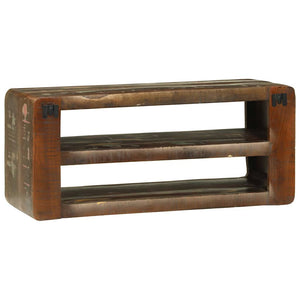 TV-skåp Flerfärgsdesign 80 x 32 x 36 cm Massivt återvunnet trä