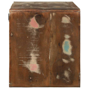 TV-skåp Flerfärgsdesign 80 x 32 x 36 cm Massivt återvunnet trä