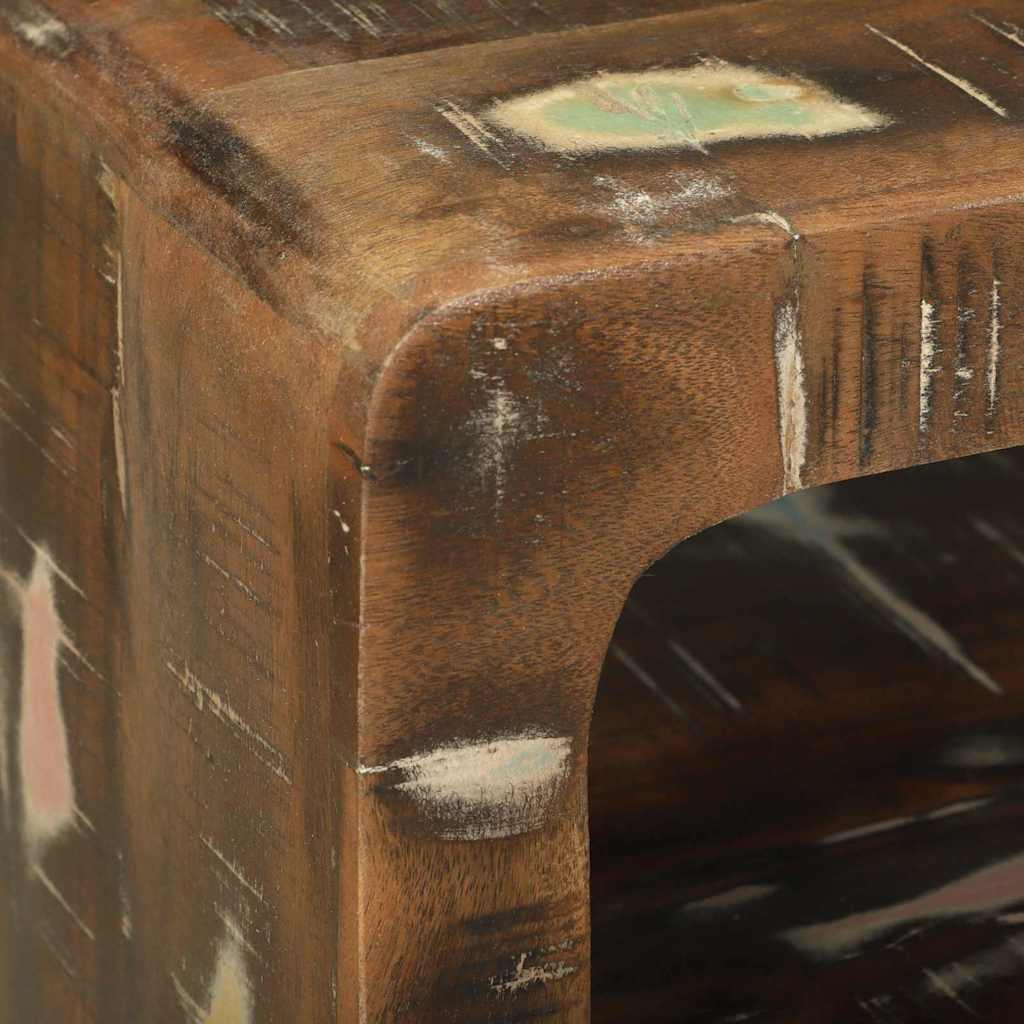 TV-skåp Flerfärgsdesign 100 x 32 x 36 cm Massivt återvunnet trä