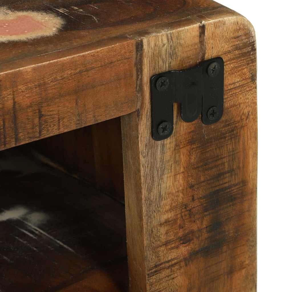 TV-skåp Flerfärgsdesign 100 x 32 x 36 cm Massivt återvunnet trä