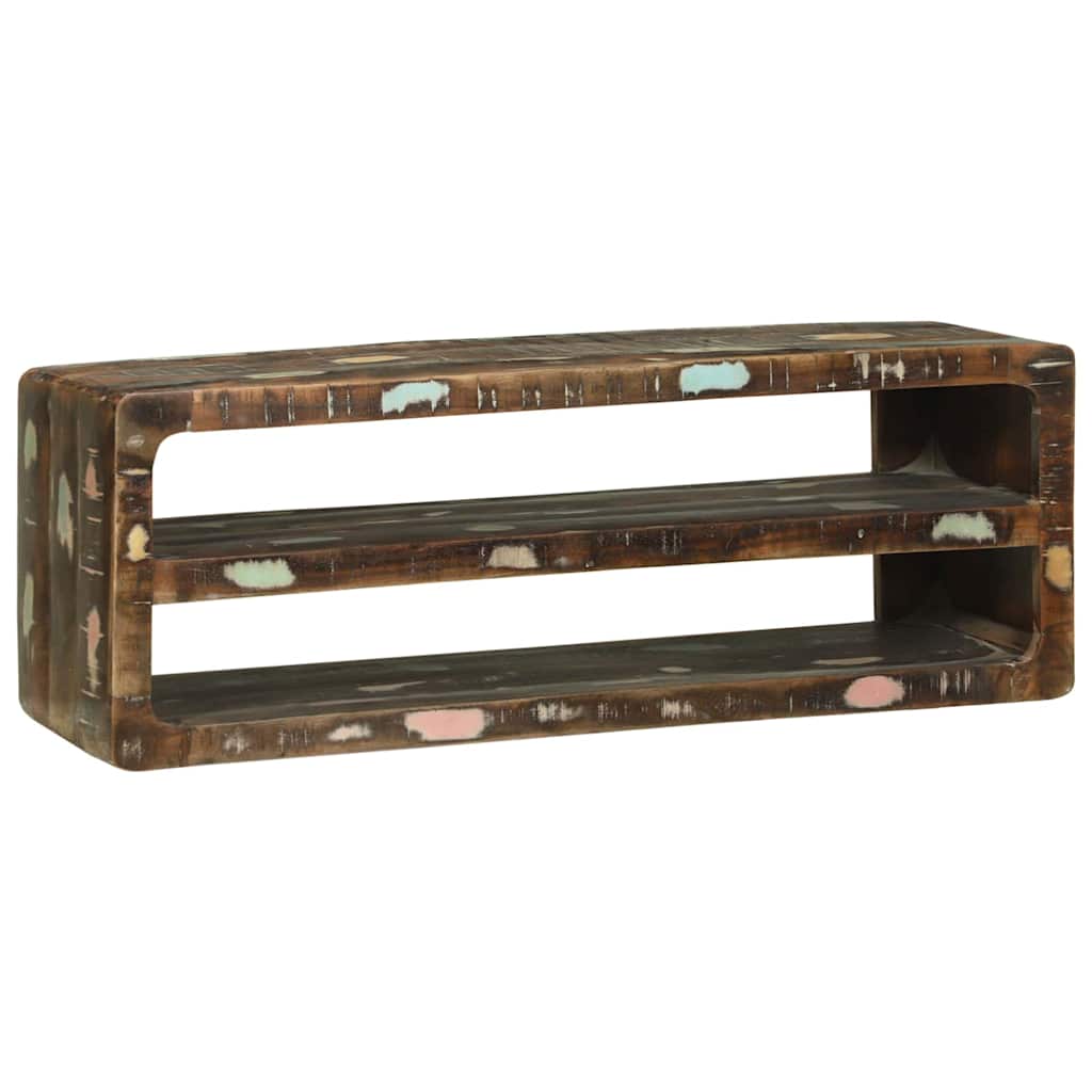 TV-skåp Flerfärgsdesign 100 x 32 x 36 cm Massivt återvunnet trä