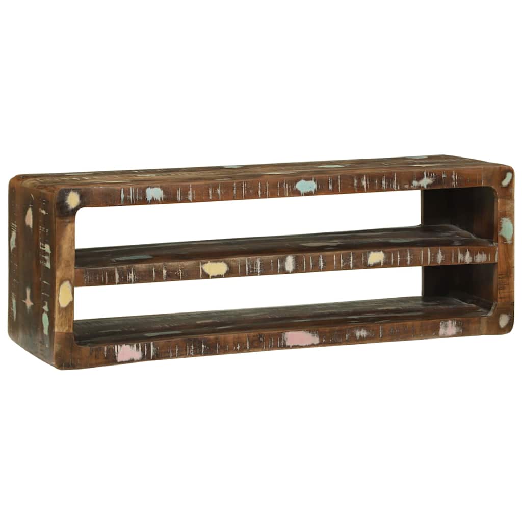 TV-skåp Flerfärgsdesign 100 x 32 x 36 cm Massivt återvunnet trä