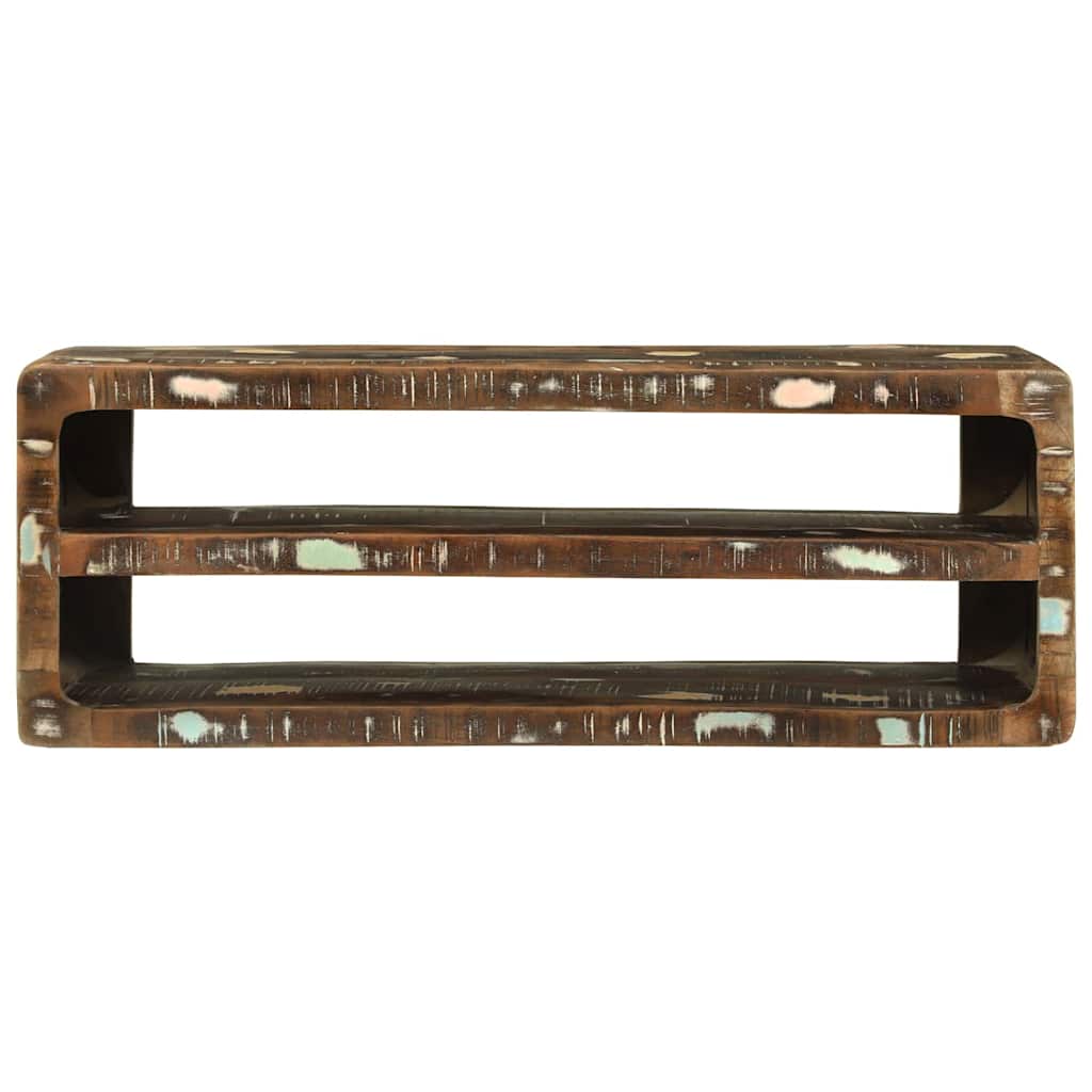 TV-skåp Flerfärgsdesign 100 x 32 x 36 cm Massivt återvunnet trä