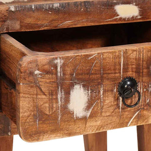 Sidobord med låda Brun 40 x 32 x 46 cm Solid återvunnen trä