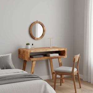 Smyckebord med lagring Brun 90 x 76 x 45 cm Massivt mangoträ