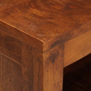 TV-skåp med hylla Brun 110 x 30 x 40 cm massivt mangoträ