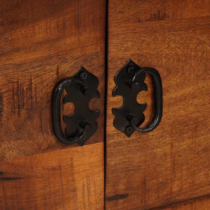 TV-skåp med hylla Brun 110 x 30 x 40 cm massivt mangoträ