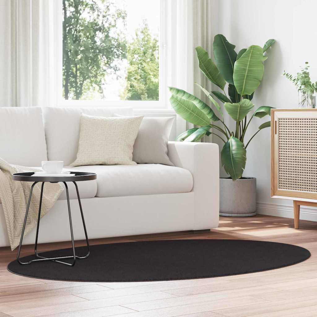 Matta HUARTE Svart 170 x 120 cm 100% Polyester