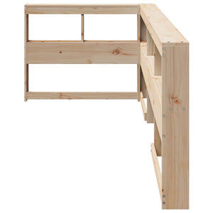 Bokhylla sänggavel L-formad 75 cm massiv furu