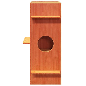 Katthus vaxbrun 43x43x90 cm massiv furu