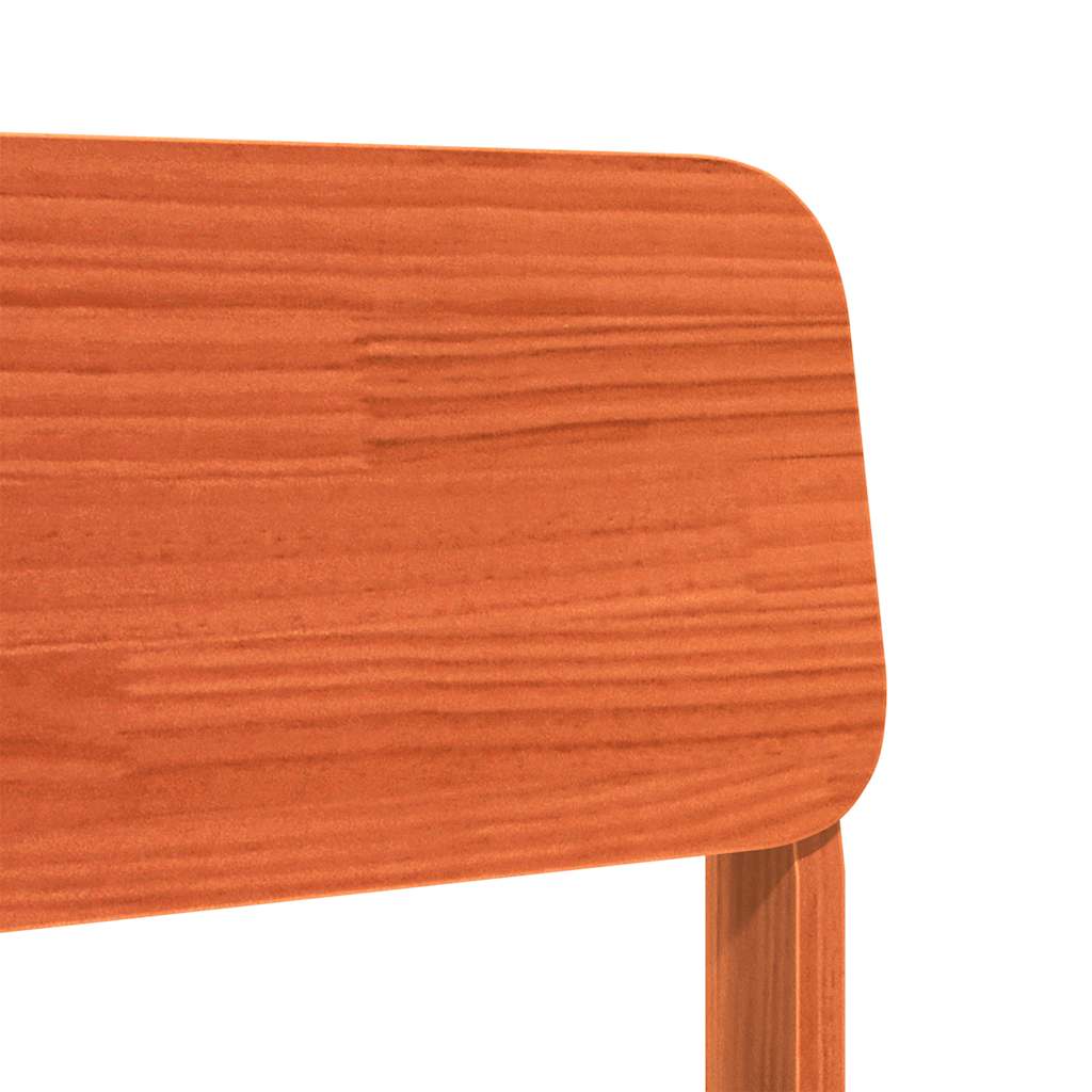 Trädgårdsstolar 2 st vaxbrun 60x52,5x72 cm massiv furu