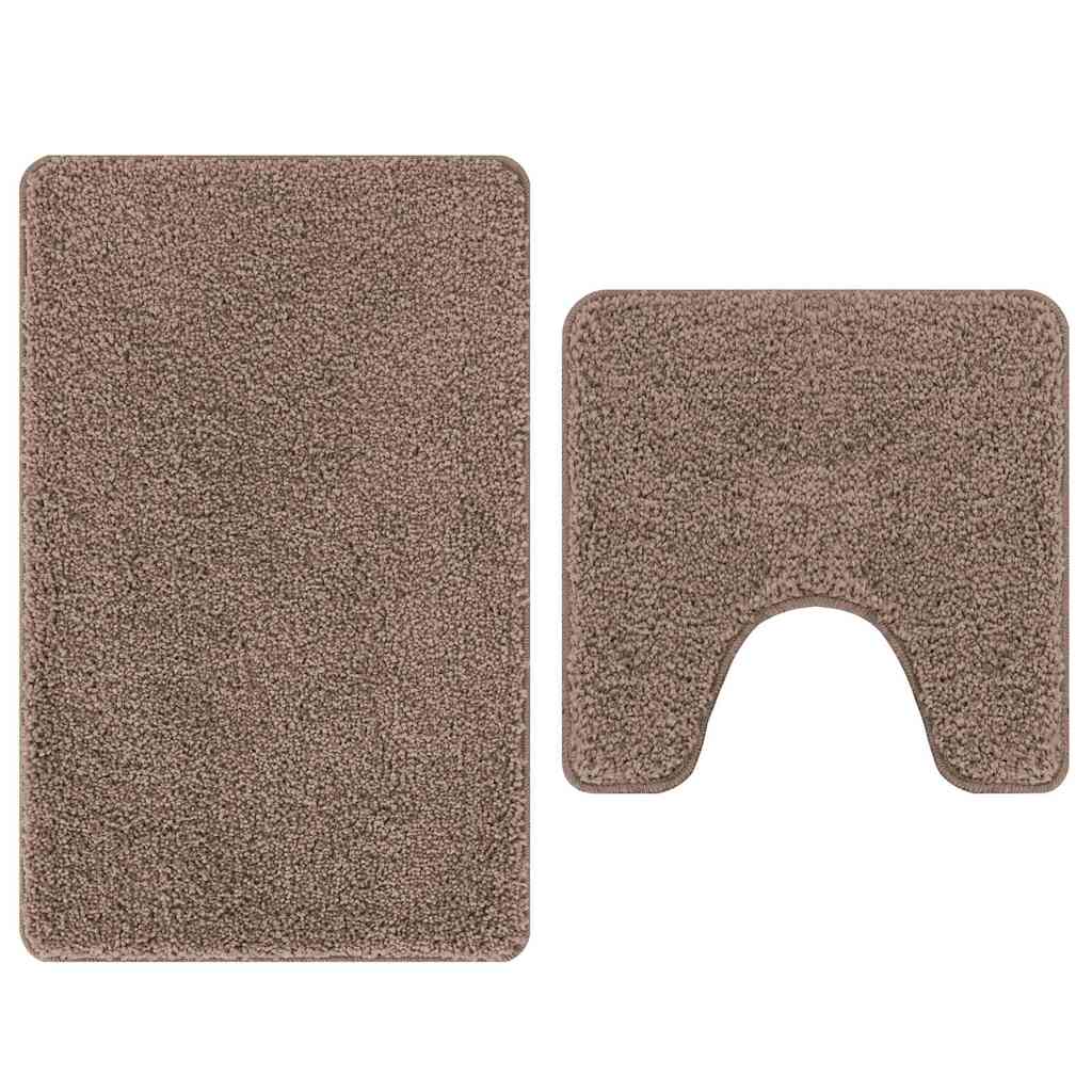 Antisklid badmatta set 2 st Brun 50 x 50 cm PP
