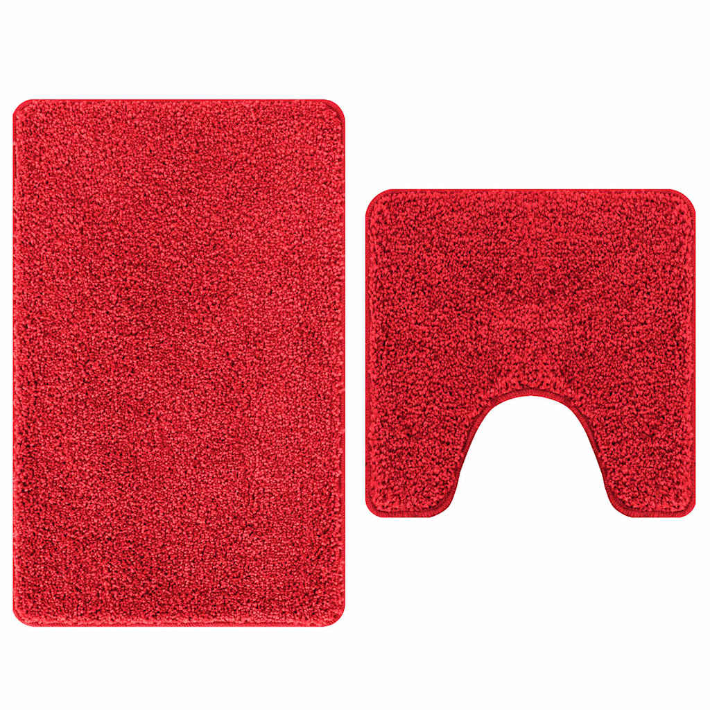 Antisklid badmatta set 2 st Röd 50 x 50 cm PP