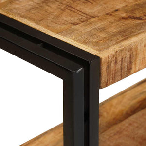 Konsolbord med hylla Brun 160 x 33 x 75 cm Massivt mangoträ