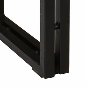 Konsolbord med hylla Flerfärgsdesign Solid återvunnen trä