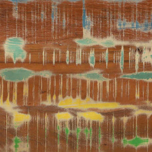 Konsolbord med hylla Flerfärgsdesign Solid återvunnen trä