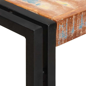 Bokhylla med Dörrar Brun Massivt Återvunnet Trä och Metall