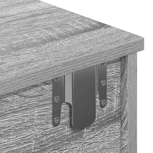 Vägghylla med lådor grå sonoma 60x28x15 cm konstruerat trä