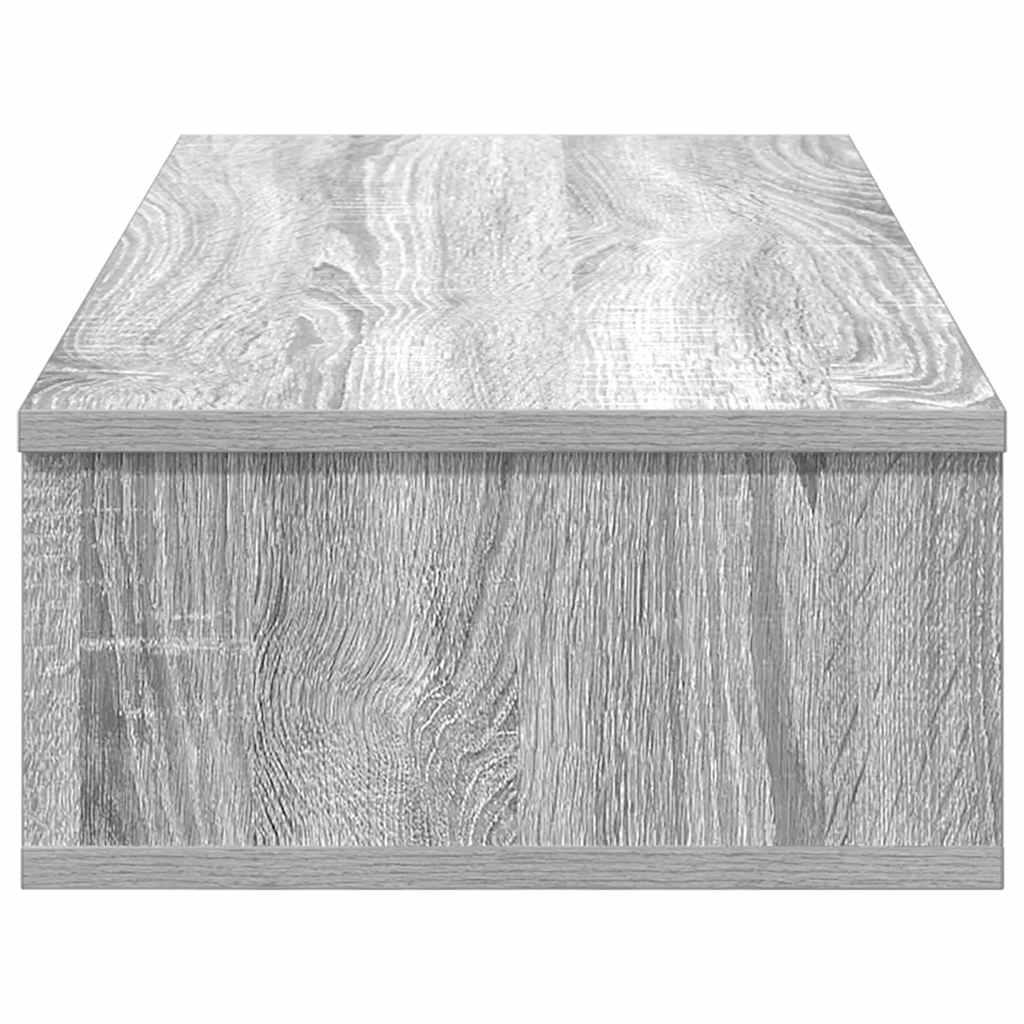 Vägghylla med lådor grå sonoma 80x31x17 cm konstruerat trä