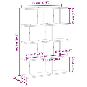 Väggmonterad kubhylla 12 fack åldrat trä konstruerat trä