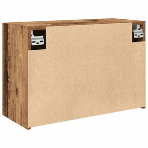 Väggskåp för badrum åldrat trä 60x25x40 cm konstruerat trä