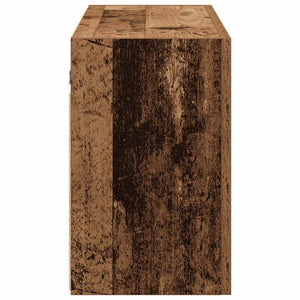 Väggskåp för badrum åldrat trä 100x25x40 cm konstruerat trä