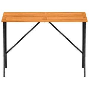 Matgrupp för trädgården med dynor 3 delar svart konstrotting