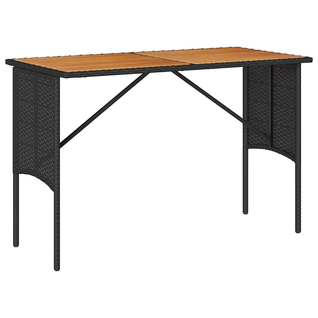 Matgrupp för trädgården med dynor 3 delar svart konstrotting