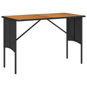 Matgrupp för trädgården med dynor 3 delar svart konstrotting