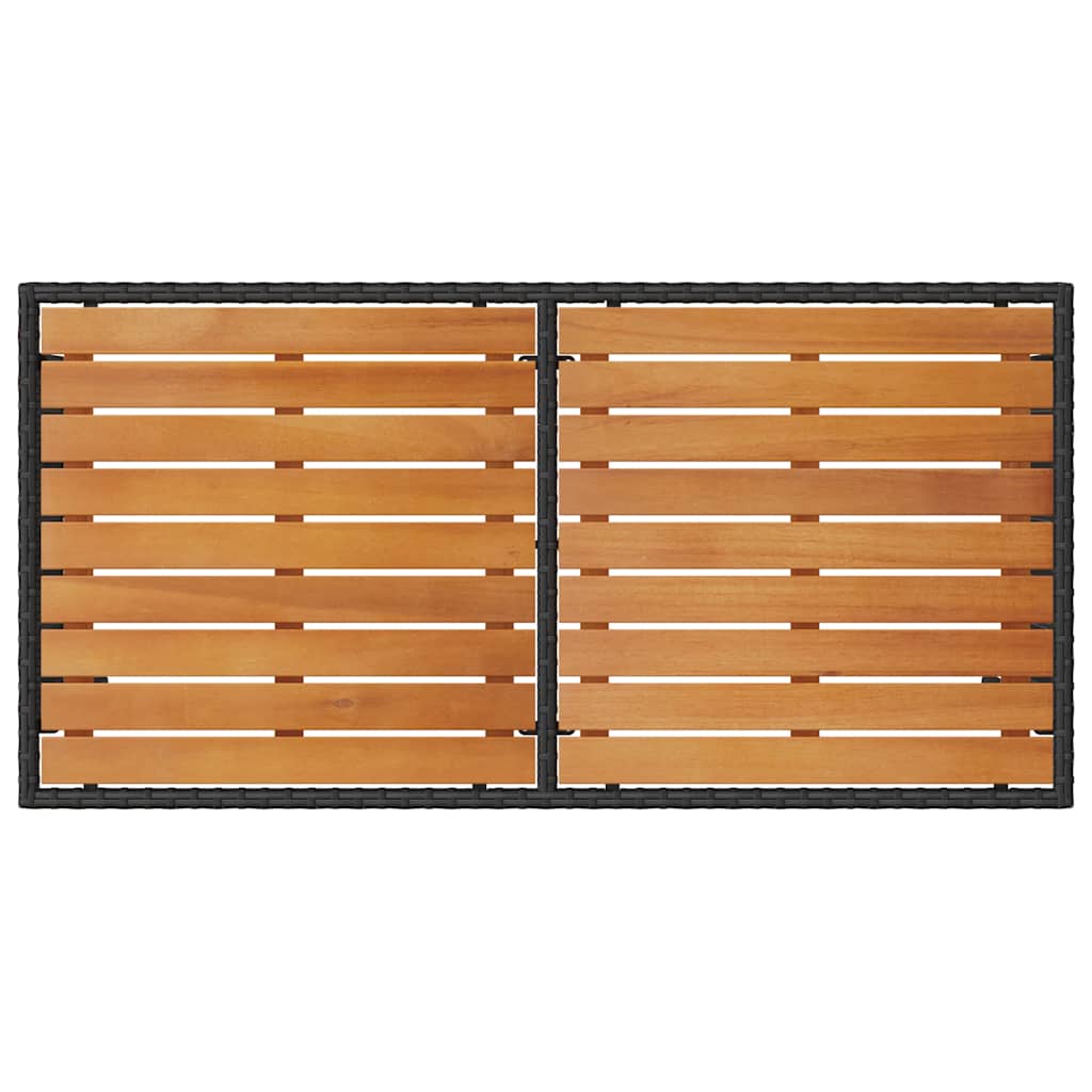 Matgrupp för trädgården med dynor 3 delar svart konstrotting