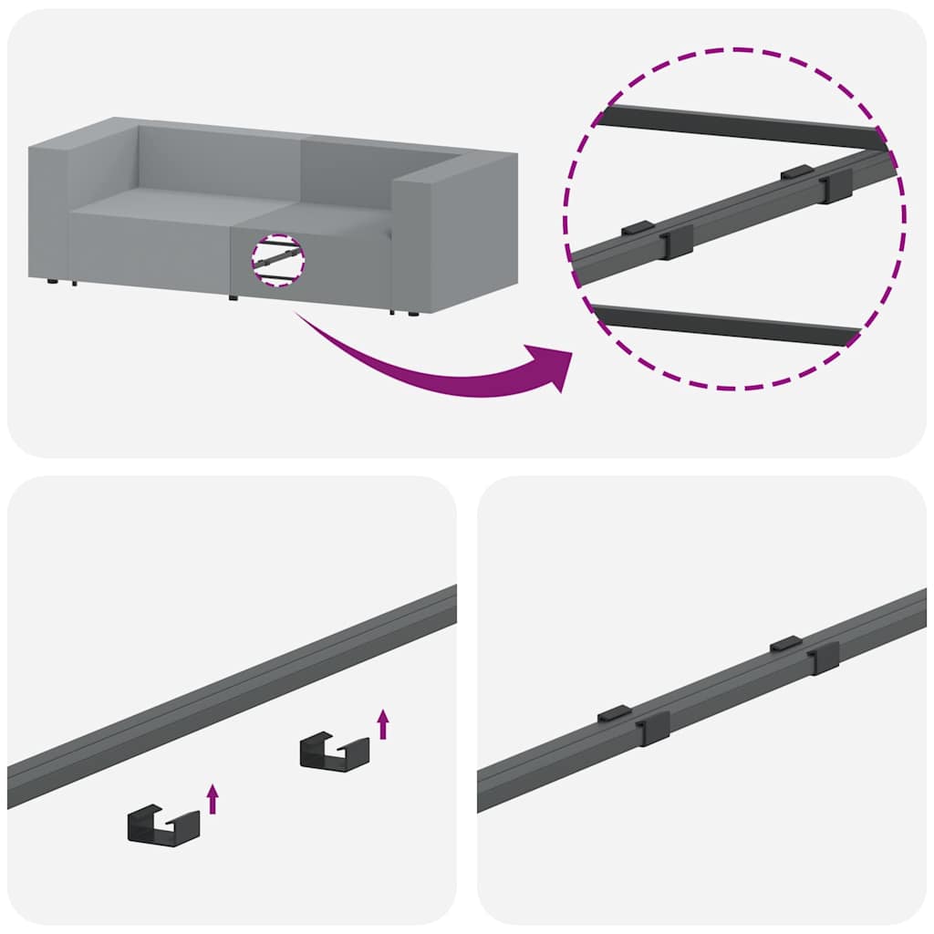 Modulär soffa armstödsändmodul med kuddar gräddvit 100 cm