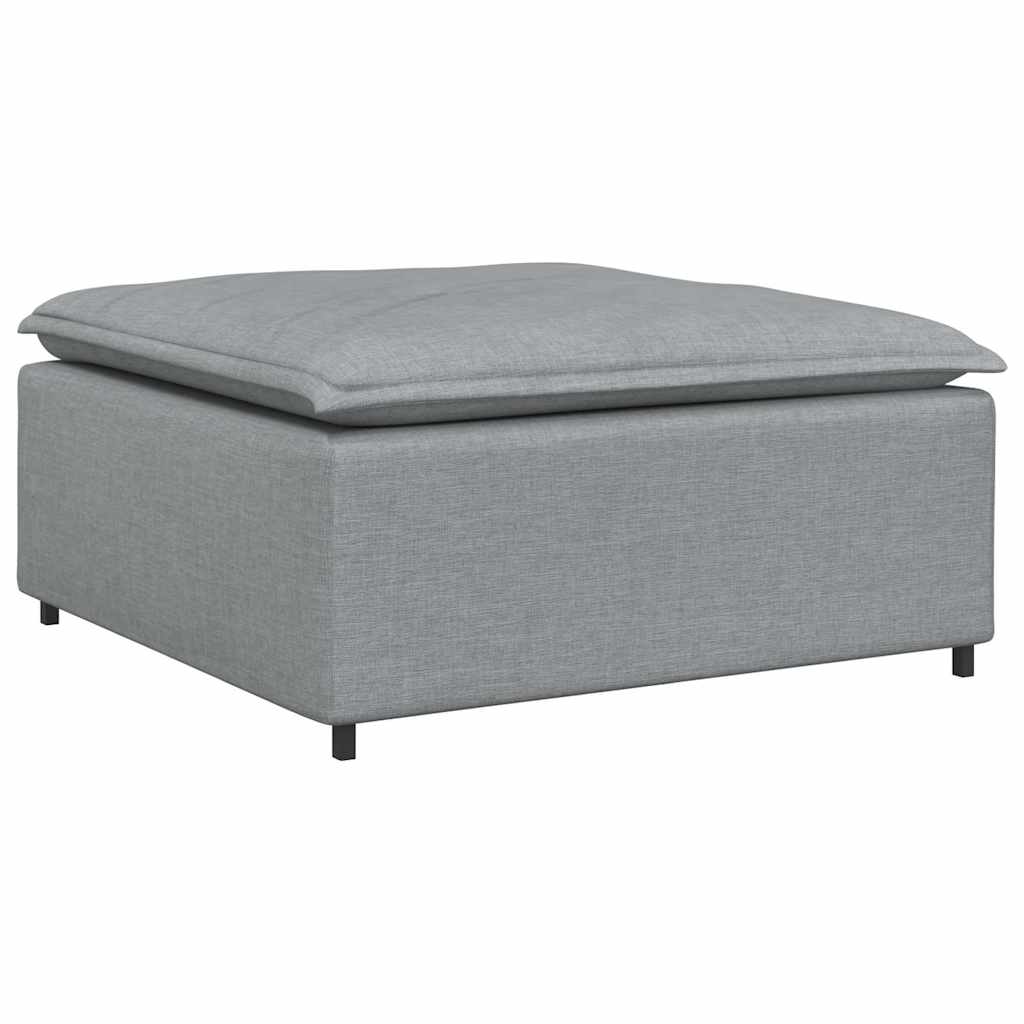 Modulär soffa fotpall ljusgrå 100x100x48 cm