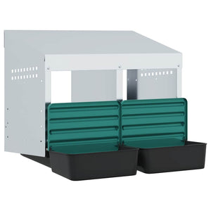 Hönsholk med 2 fack Väggmonterad galvaniserad stål